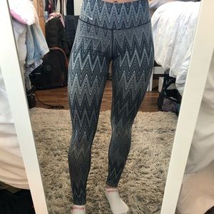Grey Chevron Nike Workout Leggings